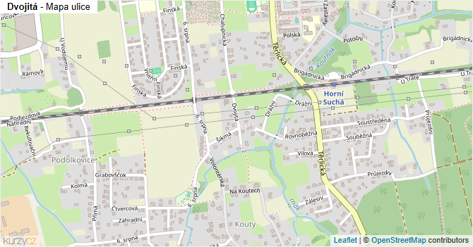 Dvojitá - mapa ulice
