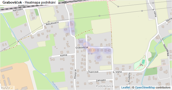 Grabovščok - mapa podnikání