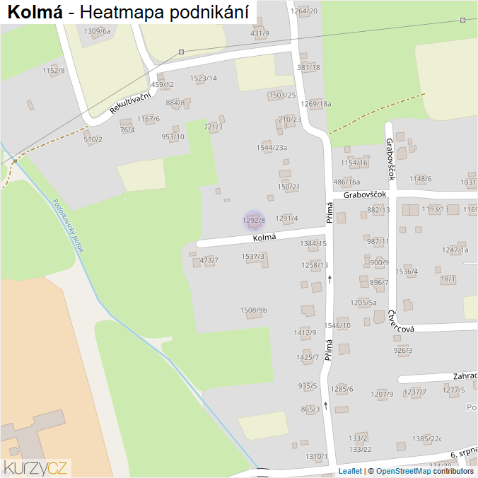 Mapa Kolmá - Firmy v ulici.