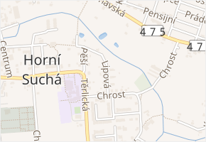 Lipová v obci Horní Suchá - mapa ulice