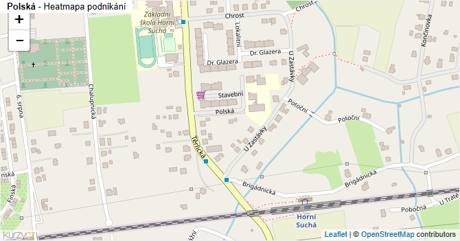 Polská - mapa podnikání