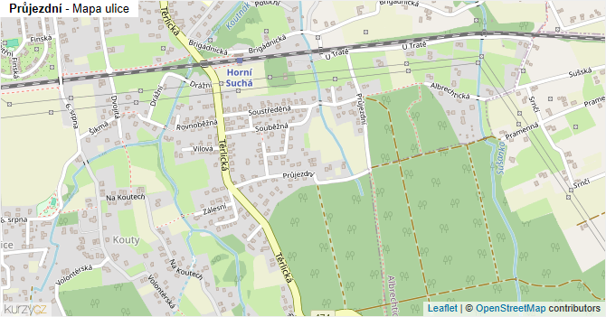 Průjezdní - mapa ulice