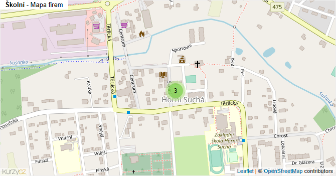 Školní - mapa firem