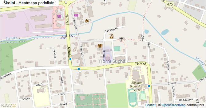 Školní - mapa podnikání