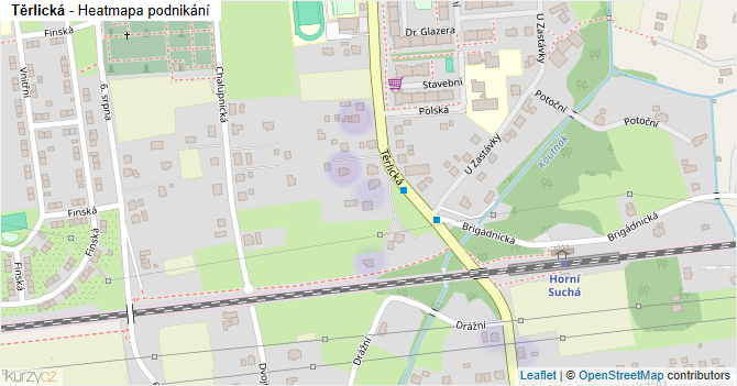 Těrlická - mapa podnikání