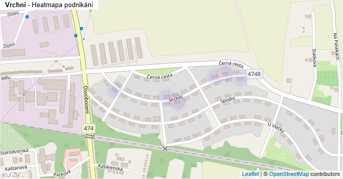 Vrchní - mapa podnikání
