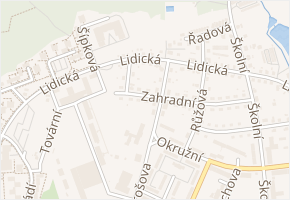 Zahradní v obci Horní Suchá - mapa ulice