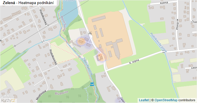 Zelená - mapa podnikání