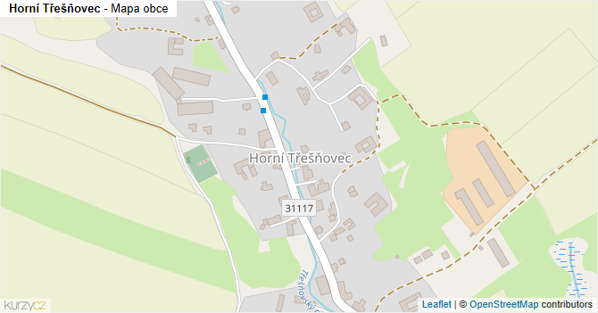 Horní Třešňovec - mapa obce