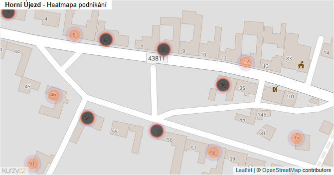 Horní Újezd - mapa podnikání
