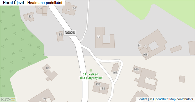 Horní Újezd - mapa podnikání