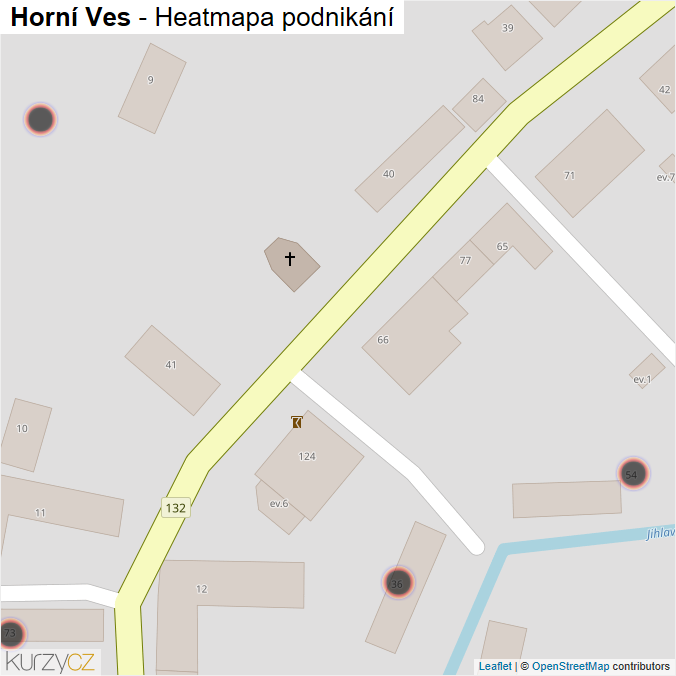 Mapa Horní Ves - Firmy v obci.