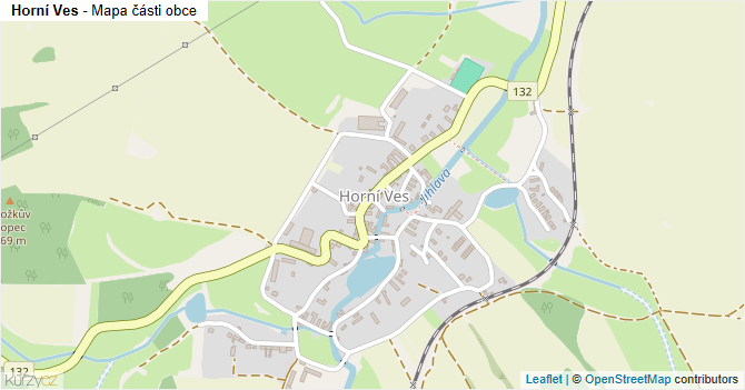 Horní Ves - mapa části obce