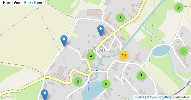 Horní Ves - mapa firem