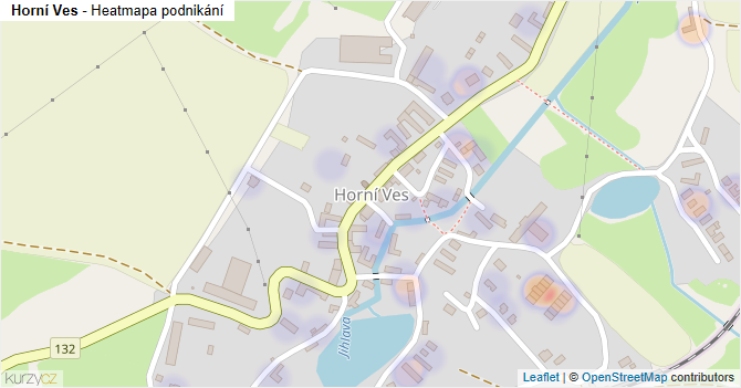 Horní Ves - mapa podnikání