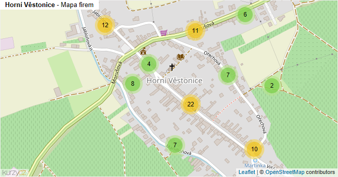Horní Věstonice - mapa firem