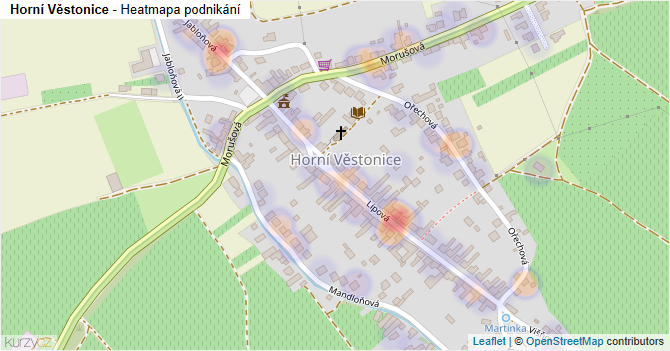 Horní Věstonice - mapa podnikání