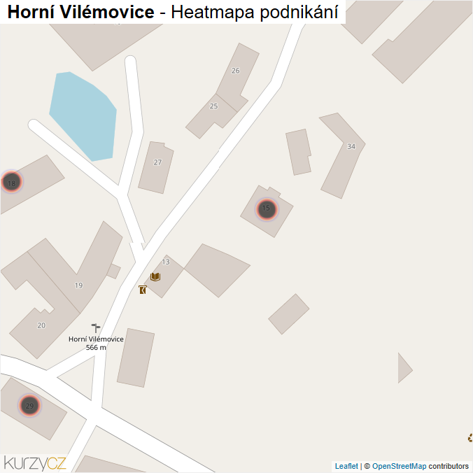 Mapa Horní Vilémovice - Firmy v obci.