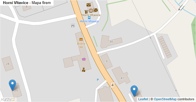 Horní Vltavice - mapa firem
