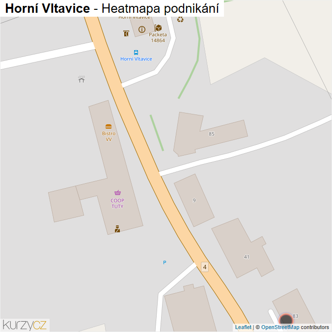 Mapa Horní Vltavice - Firmy v obci.