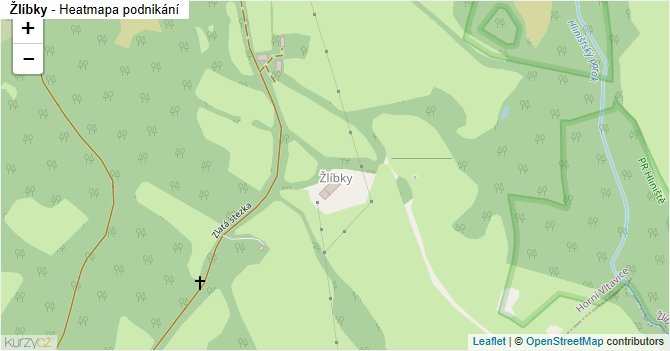 Žlíbky - mapa podnikání