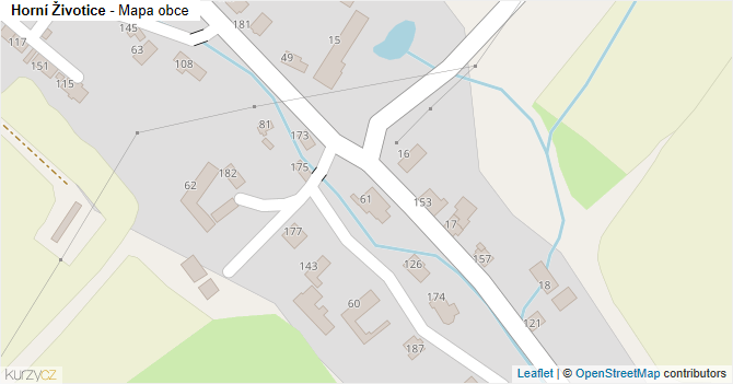 Horní Životice - mapa obce