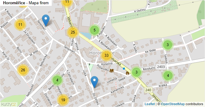 Horoměřice - mapa firem