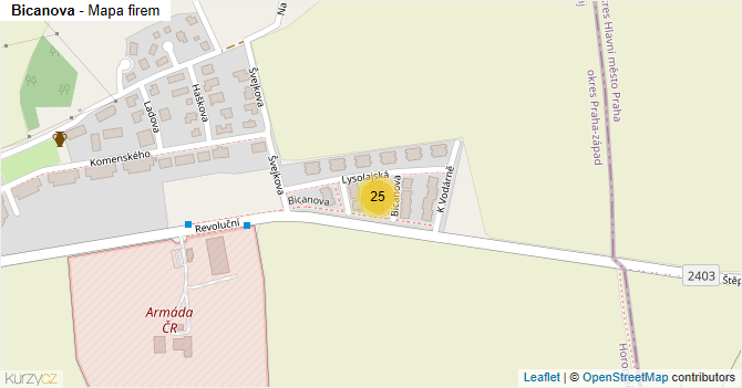 Bicanova - mapa firem