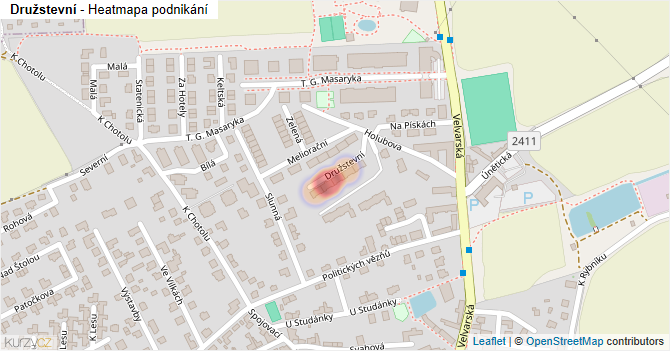 Družstevní - mapa podnikání