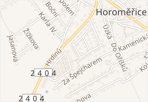 Dvořákova v obci Horoměřice - mapa ulice