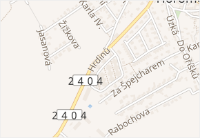 J. K. Tyla v obci Horoměřice - mapa ulice
