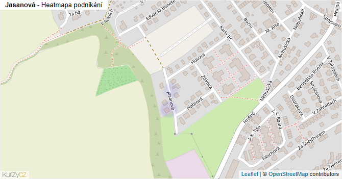 Jasanová - mapa podnikání