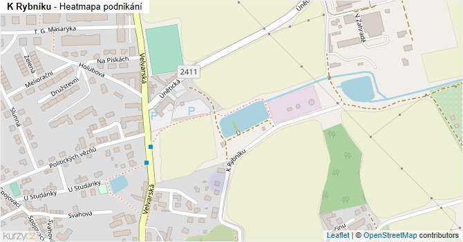 K Rybníku - mapa podnikání