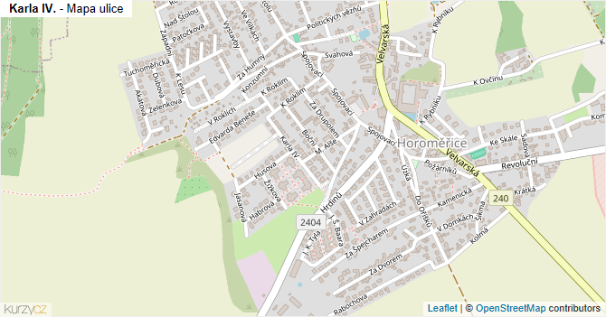 Karla IV. - mapa ulice