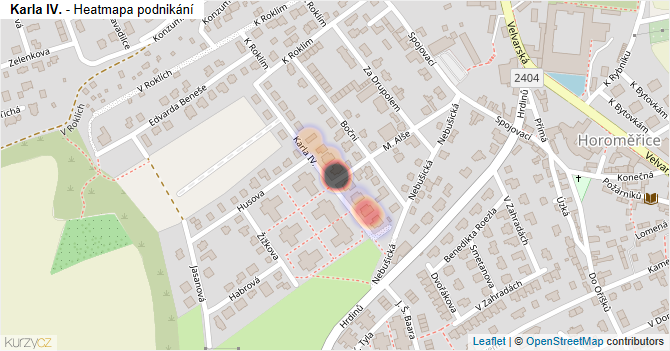 Karla IV. - mapa podnikání