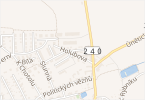 Na Pískách v obci Horoměřice - mapa ulice