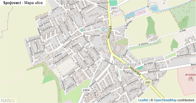 Spojovací - mapa ulice