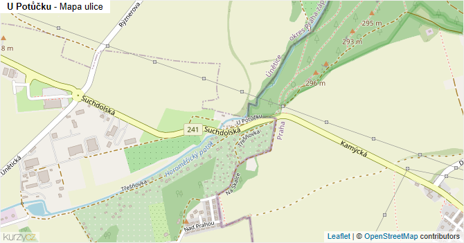 U Potůčku - mapa ulice