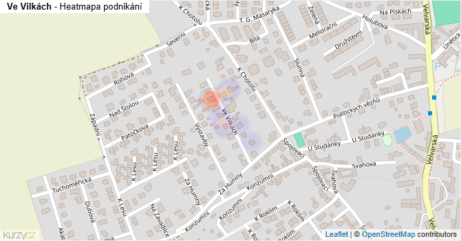 Ve Vilkách - mapa podnikání