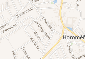 Za Drupolem v obci Horoměřice - mapa ulice