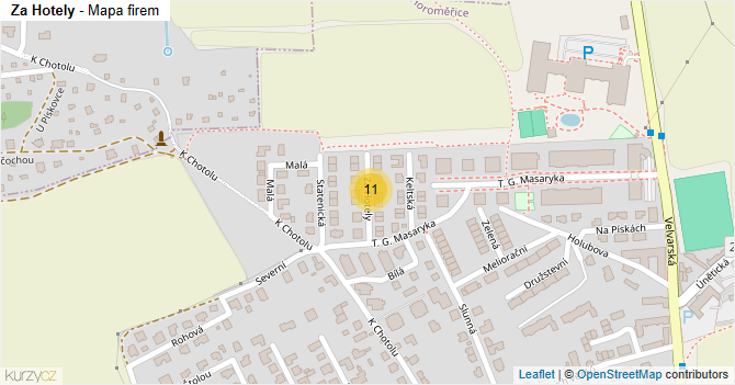 Za Hotely - mapa firem