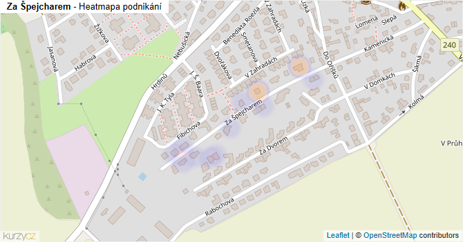 Za Špejcharem - mapa podnikání