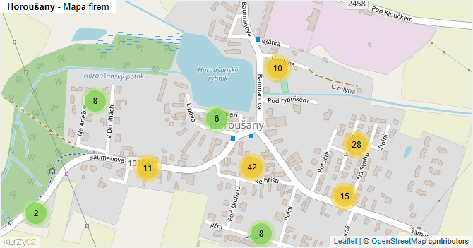 Horoušany - mapa firem