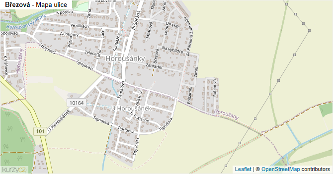 Březová - mapa ulice