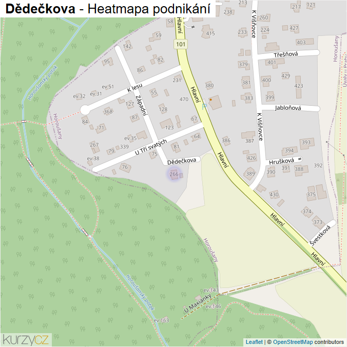 Mapa Dědečkova - Firmy v ulici.