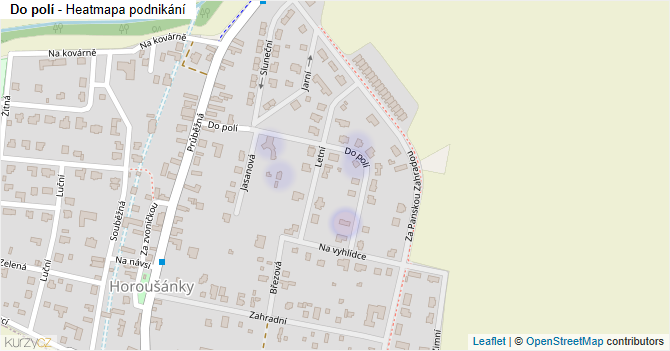 Do polí - mapa podnikání
