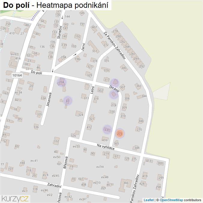 Mapa Do polí - Firmy v ulici.