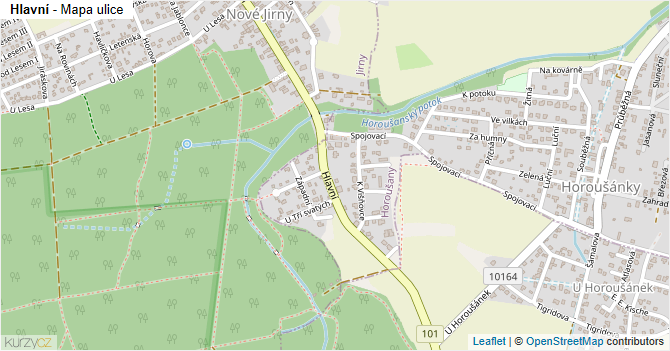 Hlavní - mapa ulice