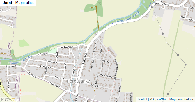 Jarní - mapa ulice