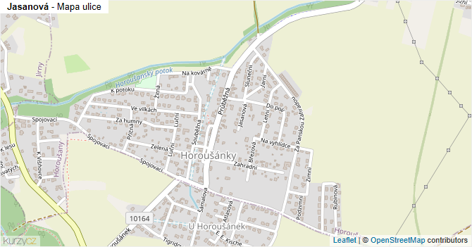 Jasanová - mapa ulice